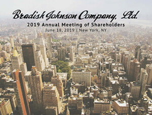 BJCO 2019 Annual Meeting of Shareholders -June 18, 2019, NYC